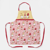 Cute Garden Gnomes Red Gold Pink Winter Schort (Voorkant)