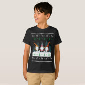 Cute Garden Gnomes Xmas Elf Ugly Kerstmis T-shirt (Voorkant volledig)