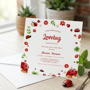 Cute Garden kleine lieveheersbeestje baby shower U Kaart