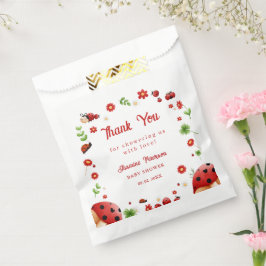 Cute Garden little ladybug baby shower Invitation Bedankzakje