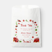 Cute Garden little ladybug baby shower Invitation Bedankzakje (Voorkant)