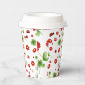 Cute Garden little ladybug baby shower Invitation Papieren Bekers (Rechts)