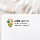 Cute Garden Planter met regenboog en klaver Etiket (Insitu)