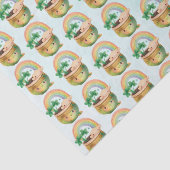 Cute Garden Planter met regenboog en klaver Tissuepapier (Detail)