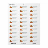 Cute Garden Pumpkin Autumn Herfst Leafs Etiket (Full Sheet)
