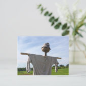 Cute Garden Scarecrow Natuur Briefkaart (Staand voorkant)