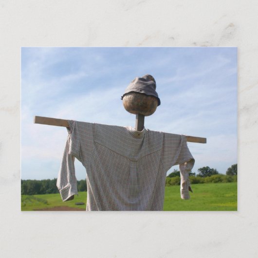 Cute Garden Scarecrow Natuur Briefkaart (Voorkant)