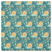 Cute Garden Snail-patroon Stof (Swatch)