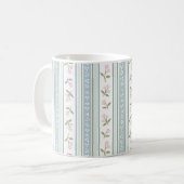 Cute Garden Stripe Floral Coffee Mug Koffiemok (Voorkant links)