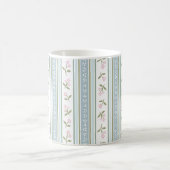 Cute Garden Stripe Floral Coffee Mug Koffiemok (Center)