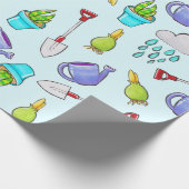 Cute Garden Tools & Plant Bulbs Cadeaupapier (Hoek)