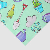 Cute Garden Tools & Plant Bulbs Tissuepapier (Detail)