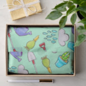 Cute Garden Tools & Plant Bulbs Tissuepapier (Geschenk)