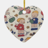 Cute Gardening Heart Keramisch Ornament (Voorkant)