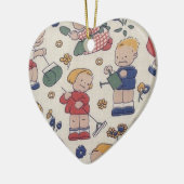 Cute Gardening Heart Keramisch Ornament (Links)