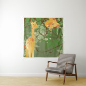 Cute Gariffe Oerwouden Dieren q Tapestry Wandkleed (In situ)