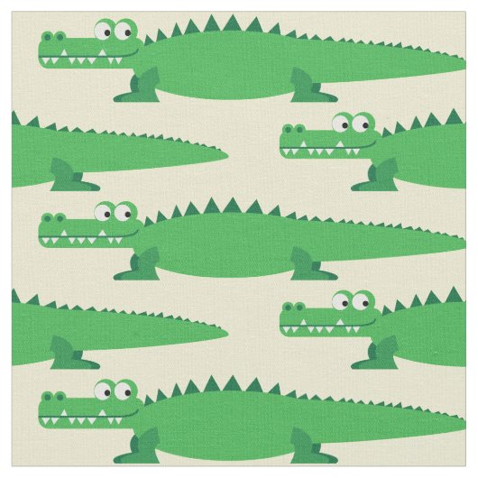Cute Gators Kinder Alligator Crocodile Cartoon Stof (Close Up)