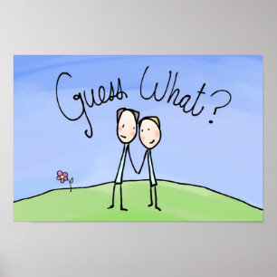 Cute Gay Couple Raad wat Poster