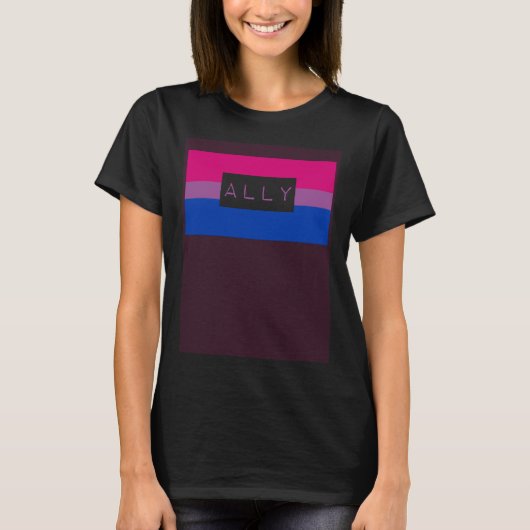 Cute Gay LGBTQ Ally Bisexual Pride Flag Queer Love T-shirt (Voorkant)