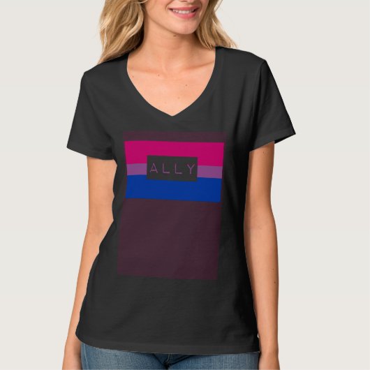 Cute Gay LGBTQ Ally Bisexual Pride Flag Queer Love T-shirt (Voorkant)
