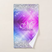 Cute geborsteld paars faux bad handdoek (Handdoek)