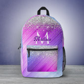 Cute geborsteld paars faux bedrukte rugzak