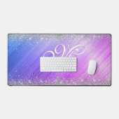 Cute geborsteld paars faux bureaumat (Keyboard & Muis)