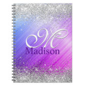 Cute geborsteld paars faux notitieboek (Voorkant)