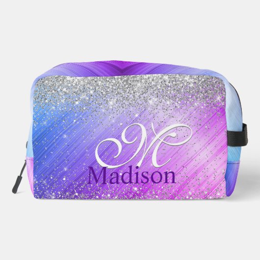 Cute geborsteld paars faux toilettasje (Achterkant)