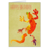 Cute gecko lizard reptile art. (Voorkant)