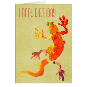 Cute gecko lizard reptile art.