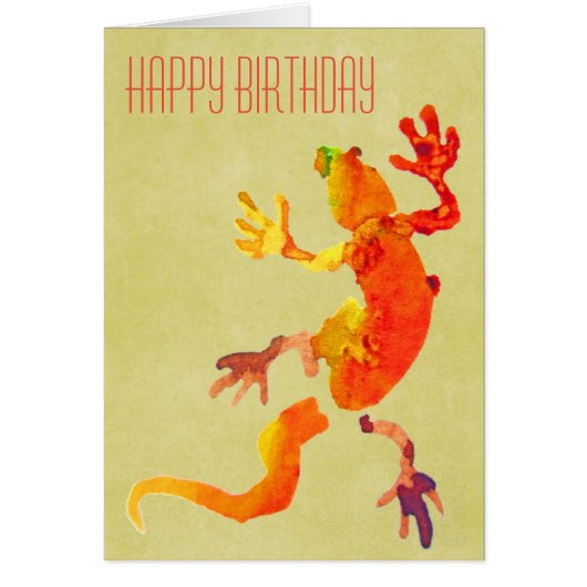 Cute gecko lizard reptile art. (Voorkant)