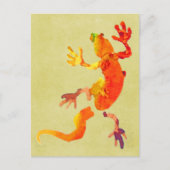 Cute gecko lizard reptile art. briefkaart (Voorkant)