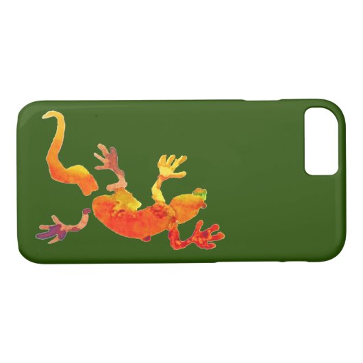Cute gecko lizard reptile art. Case-Mate iPhone case (Achterkant (Horizontaal))