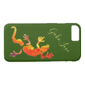 Cute gecko lizard reptile art. Case-Mate iPhone case (Achterkant (Horizontaal))