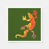 Cute gecko natuur eco lizard picknick servet (Voorkant)