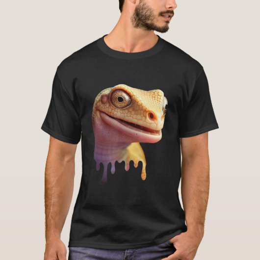 Cute Gecko Wildlife Lizard T-shirt (Voorkant)
