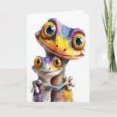Cute Geckos Father's Day Feestdagen Kaart (Voorkant)