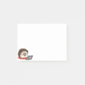 Cute Geeky Nerdy Egel op een laptop Post-it® Notes (Voorkant)