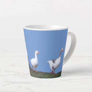 Cute Geese Cust. Blauwe latte Mok