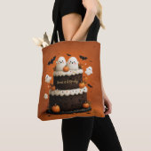 Cute Geest Chocolade Cake Zoet en Griezelig Tote Bag (Dichtbij)
