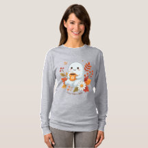 Cute Geest Drinkt Koffie T-Shirt - Cozy Vibes O