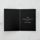 Cute geest gezegde boe grappige halloween kaart (Binnen)