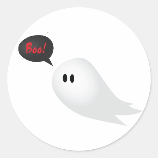 Cute geest gezegde boe halloween spooky ronde sticker (Voorkant)