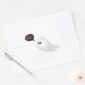 Cute geest gezegde boe halloween spooky ronde sticker (Envelop)