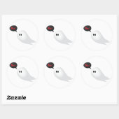Cute geest gezegde boe halloween spooky ronde sticker (Vel)