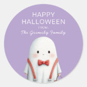 Cute Geest Halloween Favor Ronde Sticker (Voorkant)