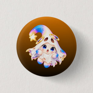 Cute Geest Sheet Halloween Pastel - Spooky Speld Ronde Button 3,2 Cm
