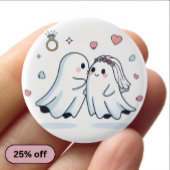 Cute Geest Trouw Voorstel Speld Knop Set Ronde Button 3,2 Cm