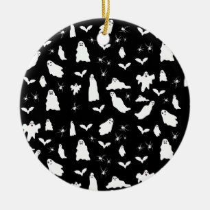 Cute Geest, Vleermuizen & Spinnen Halloween Patroo Keramisch Ornament